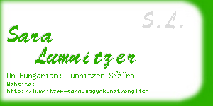 sara lumnitzer business card